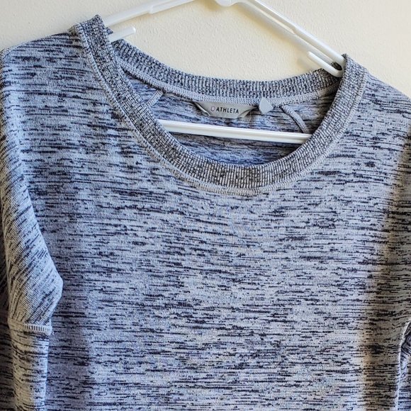 Athleta Gray Scoop Neck Jersey Size XXS - Picture 3 of 14